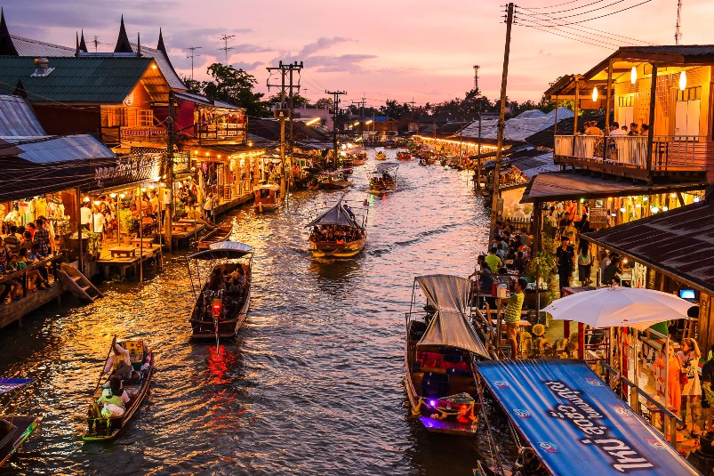 Maeklong Railway market and Amphawa floating market tour